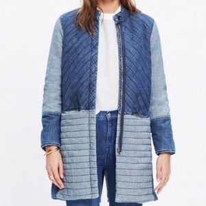 Madewell denim quilted coat